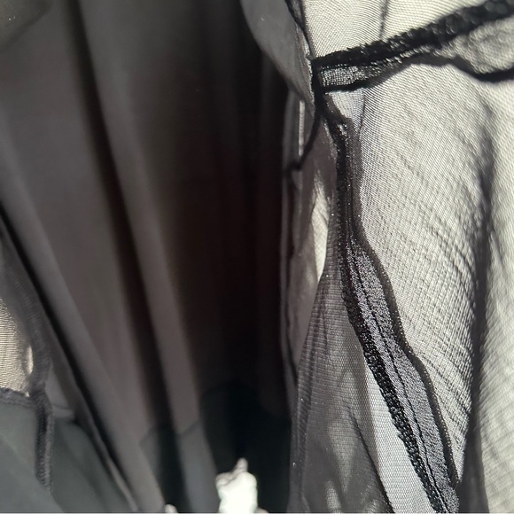 Vintage Y2K Cache Cache Dress Fairy Whimsigoth Grunge Mini Sparkles Mesh Black - Picture 7 of 13